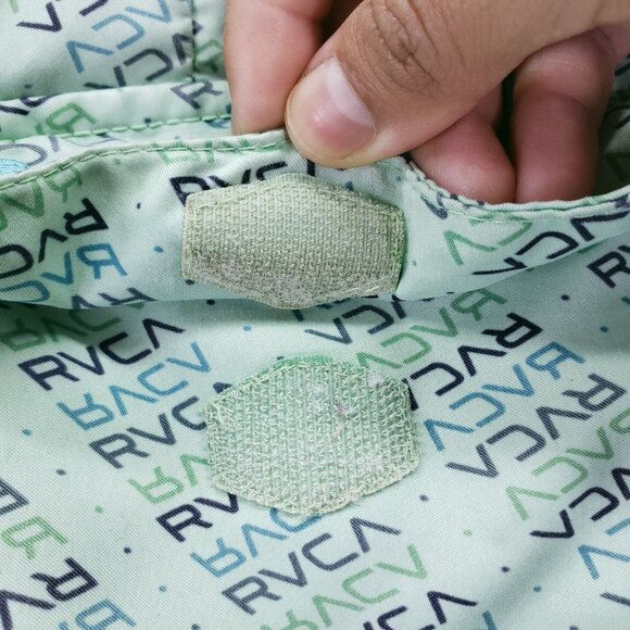 RVCA Artist Network Program Green Logo Pattern Beach Swim Trunks Size 38 - Picture 14 of 16